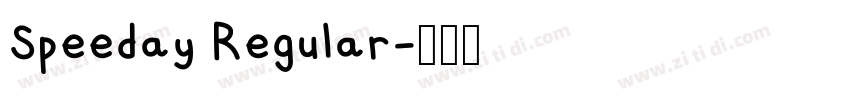 Speeday Regular字体转换